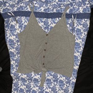 Gray Cropped Tank